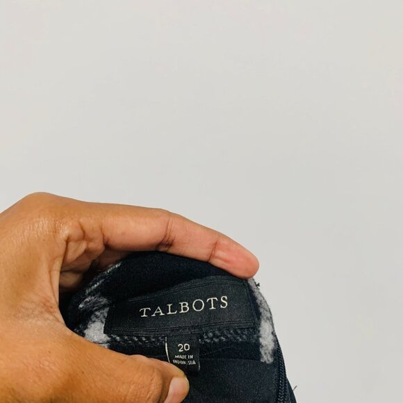 Talbots Women Black Checkered Skirt Size 20 - Picture 7 of 7